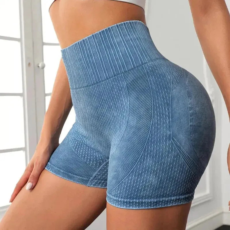 High-waisted Hip-lifting Fitness Pants Solid Color Quick-drying Tight Running Sports Yoga Shorts Women - Bellarte Enchanté High-waisted Hip-lifting Fitness Pants Solid Color Quick-drying Tight Running Sports Yoga Shorts Women